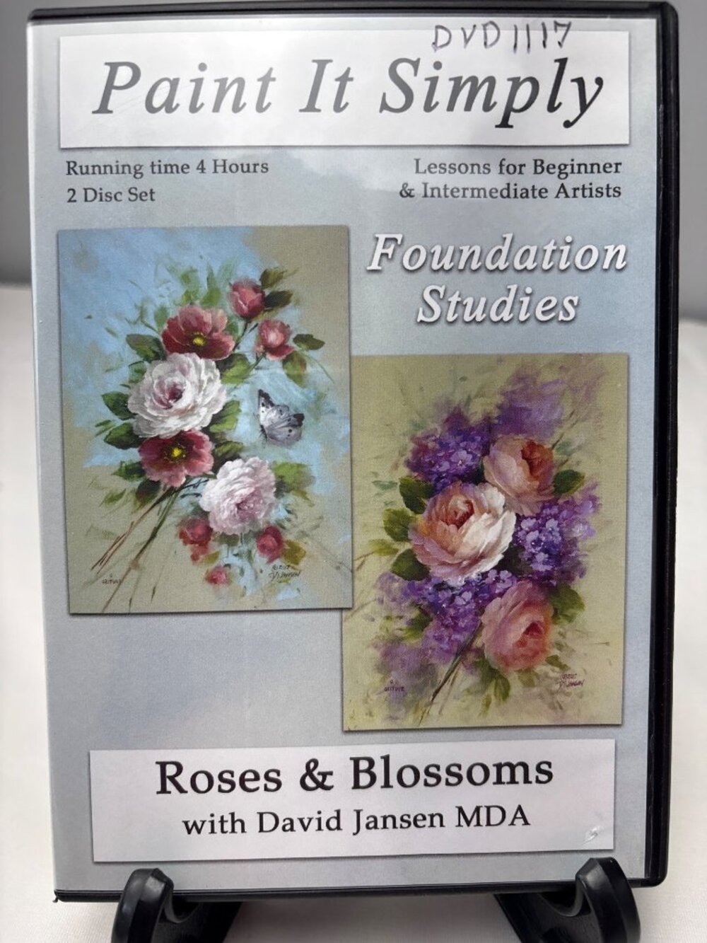Paint It Simply DVD Set David Jansen Roses Blossom Butterfly Garden Oil Painting
